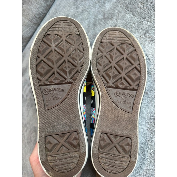 Converse All Star Low Top Chevron Sneakers Black Multi Womens Shoes - Picture 5 of 6